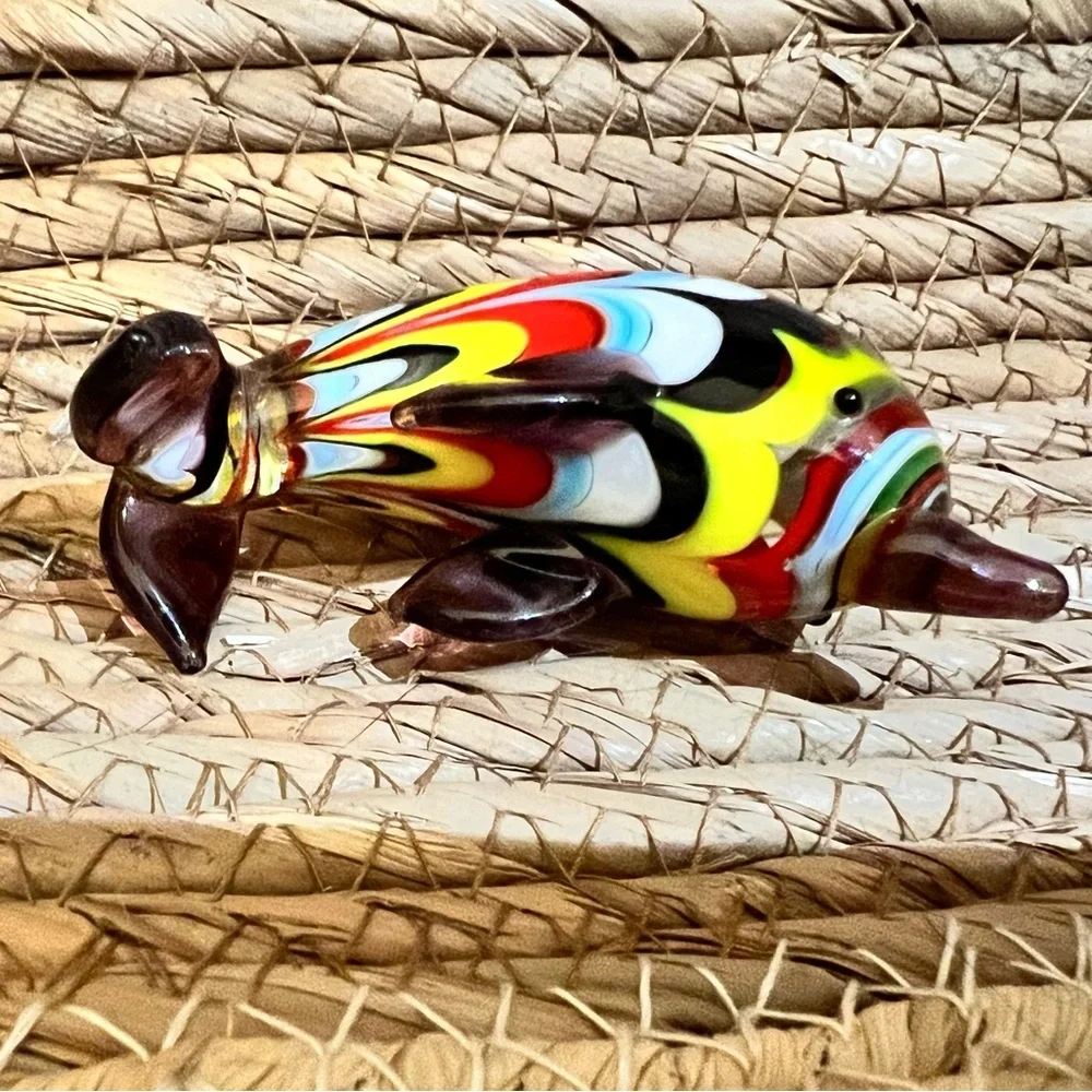 Murano art glass dolphin figurine